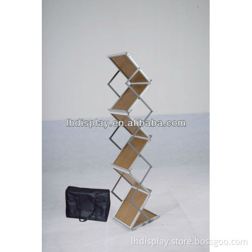 Wooden tray acrylic catalogue shelf shelf packing with aluminum case